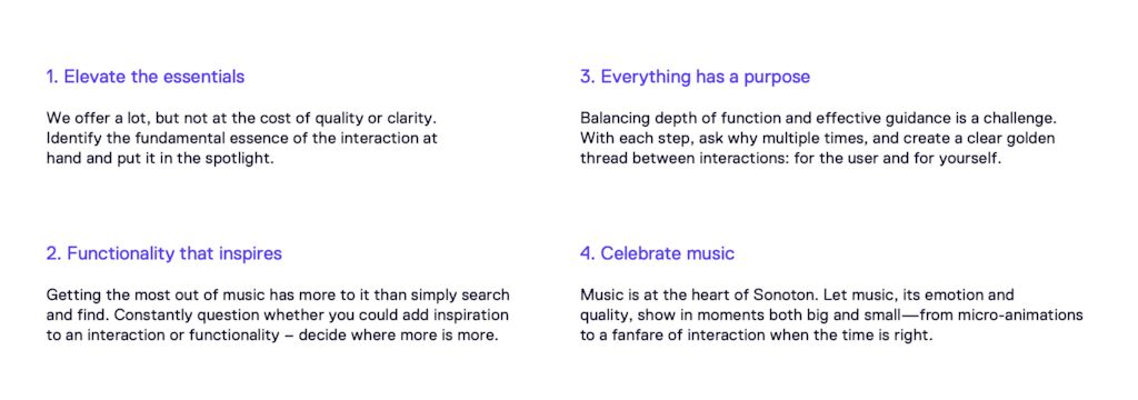 Experience principles screenshot