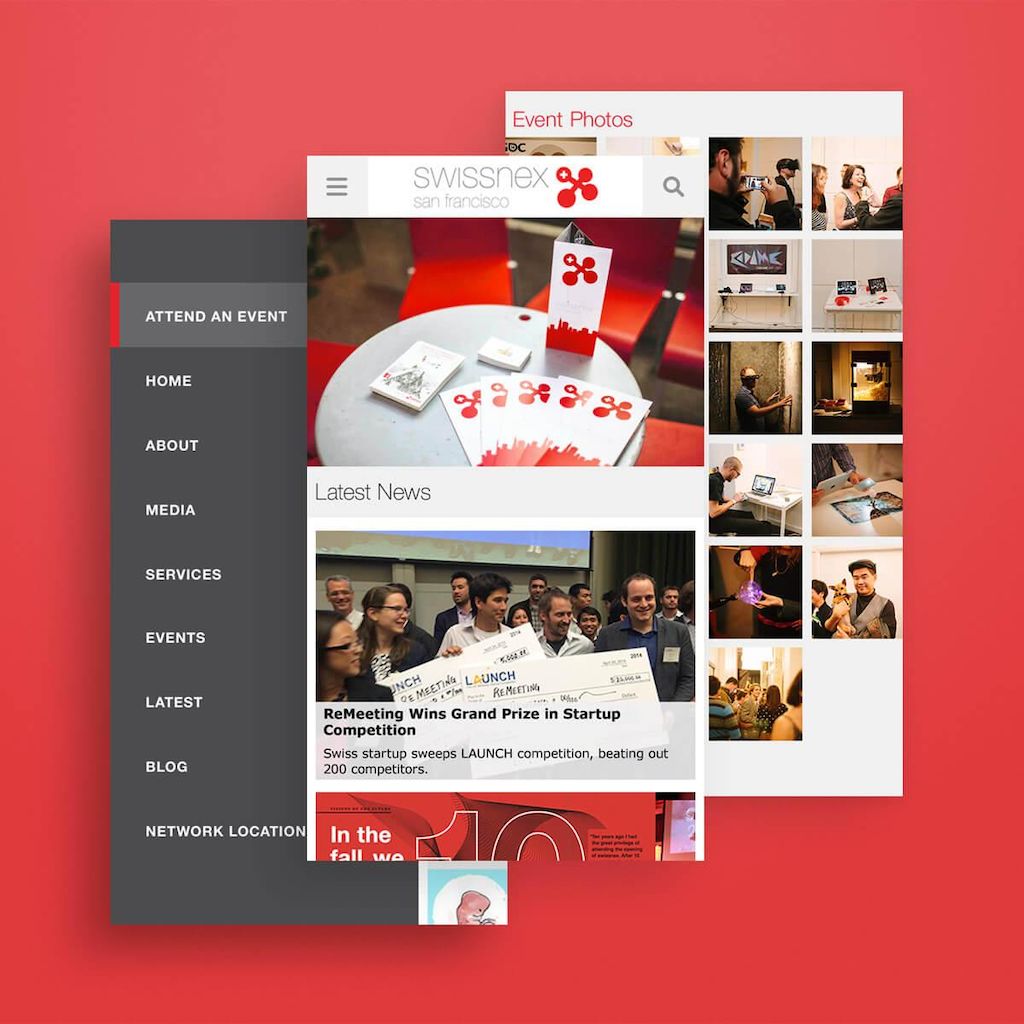 Metadesign Swissnex Mobile Website Design
